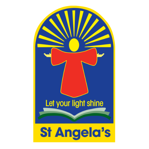 The school crest of St Angela's Primary School Castle Hill