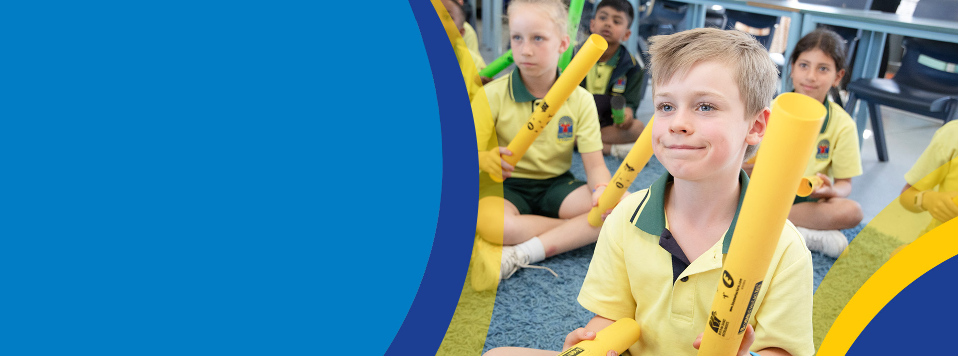 Students in music class at St Angela's Primary School Castle Hill