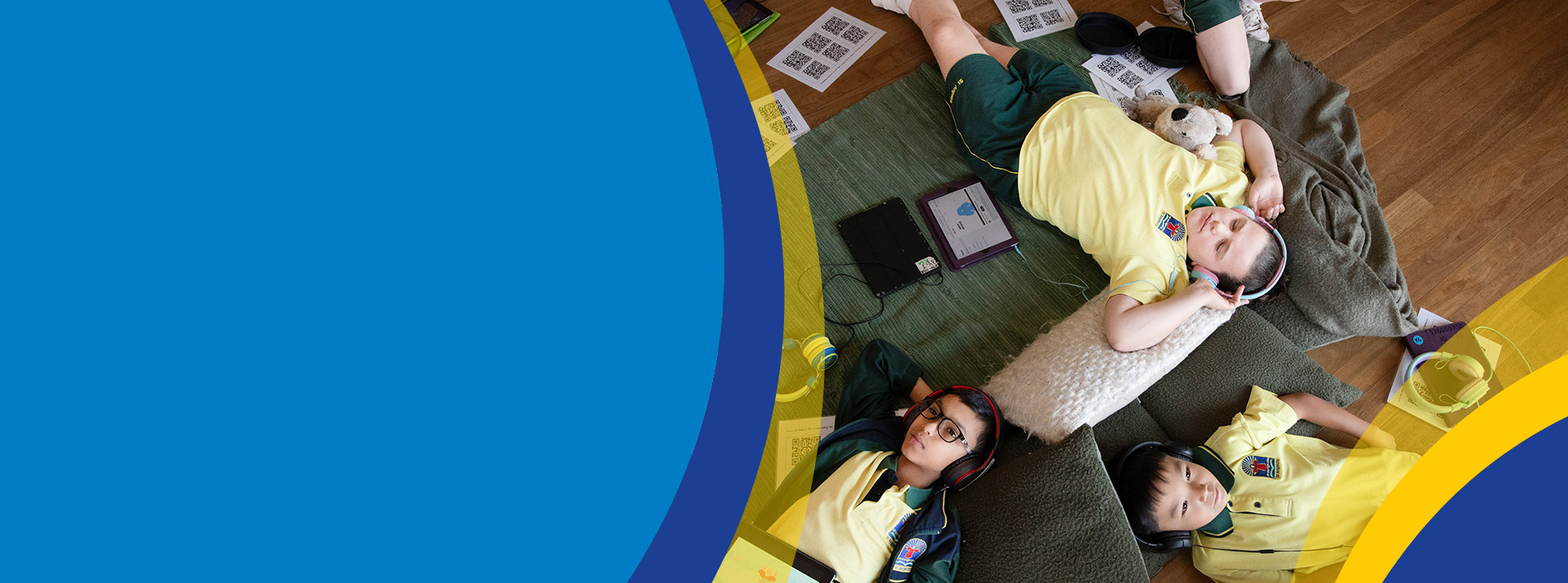 Students meditating at St Angela's Primary School Castle Hill
