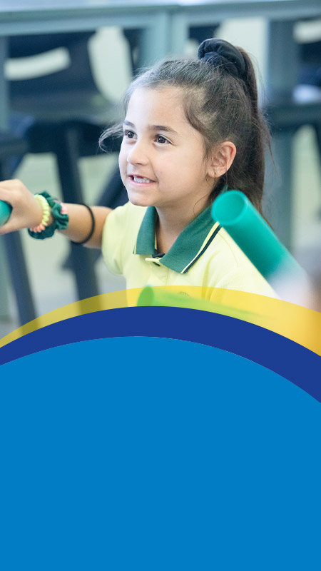 Student learning in the classroom at St Angela's Primary School Castle Hill