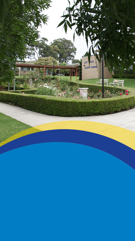 The school gardens at St Angela's Primary School Castle Hill